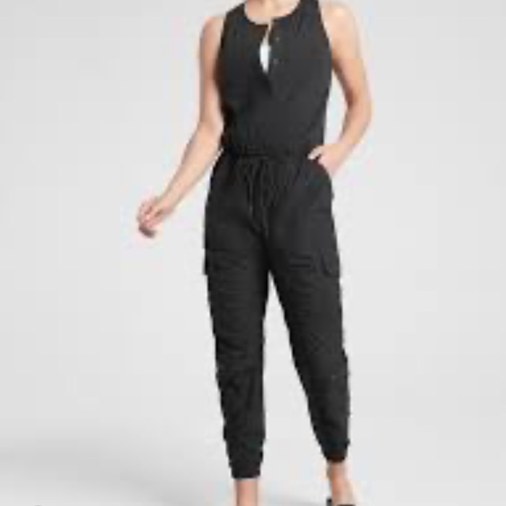 Athleta Canopy Parachute Romper Sz 4 Black NWT